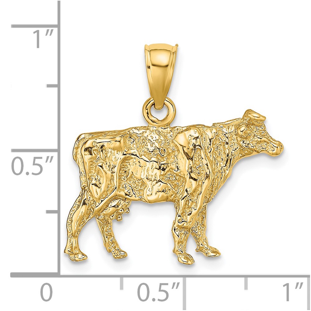 14K 3-D Cow Charm (K6520)