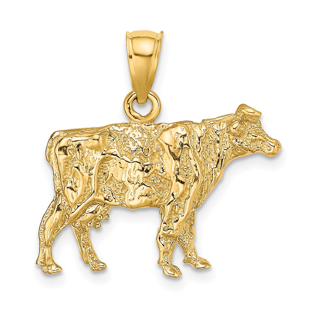 14K 3-D Cow Charm (K6520)