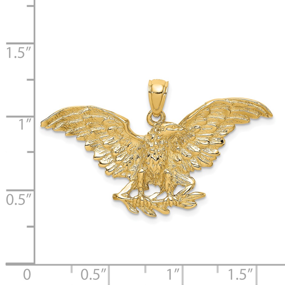14K Eagle w/ Wings Spread Charm (K6524)
