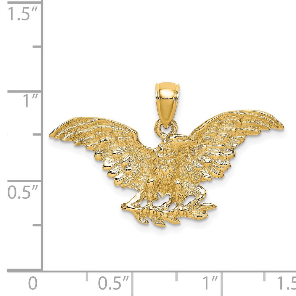 14K Eagle w/ Wings Spread Charm (K6525)