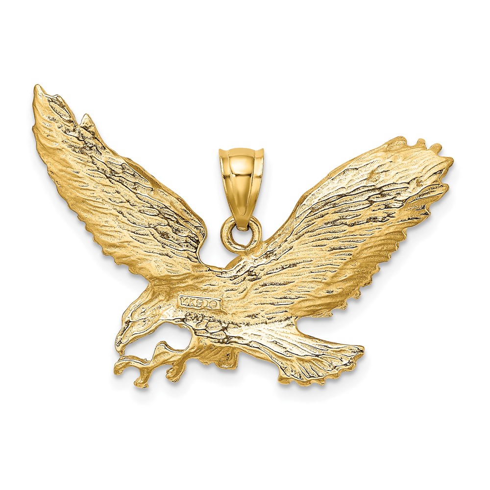 14K Eagle w/Beak Touching Claws Charm (K6526)