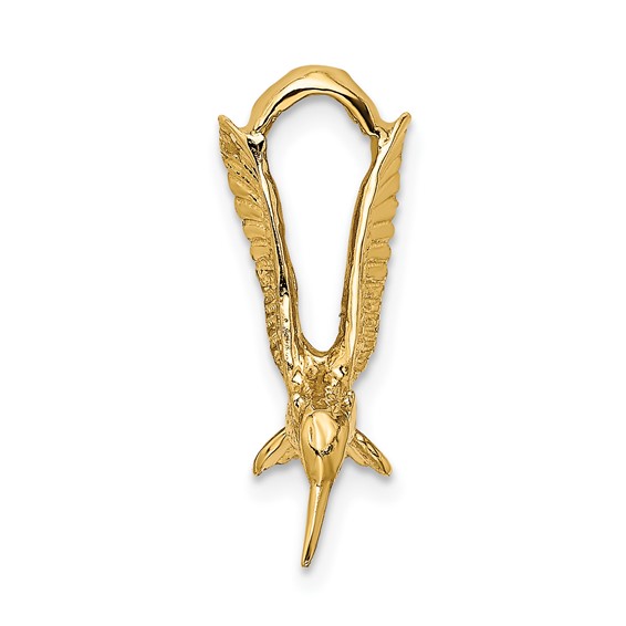14K 3-D Hummingbird Chain Slide