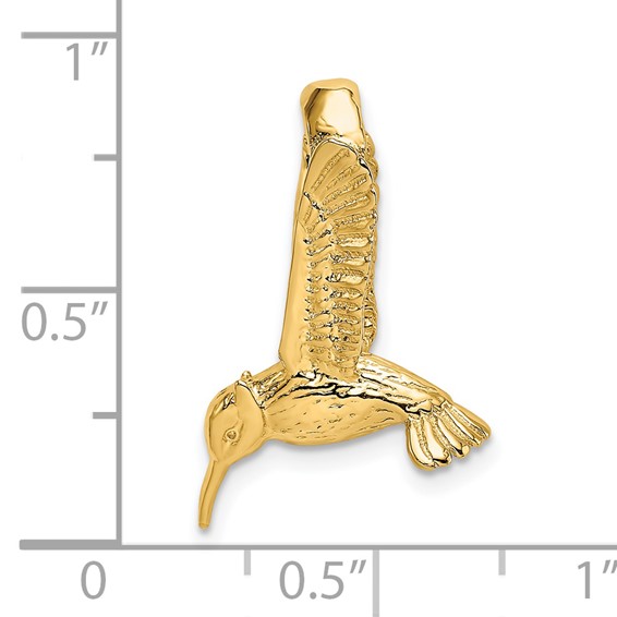 14K 3-D Hummingbird Chain Slide