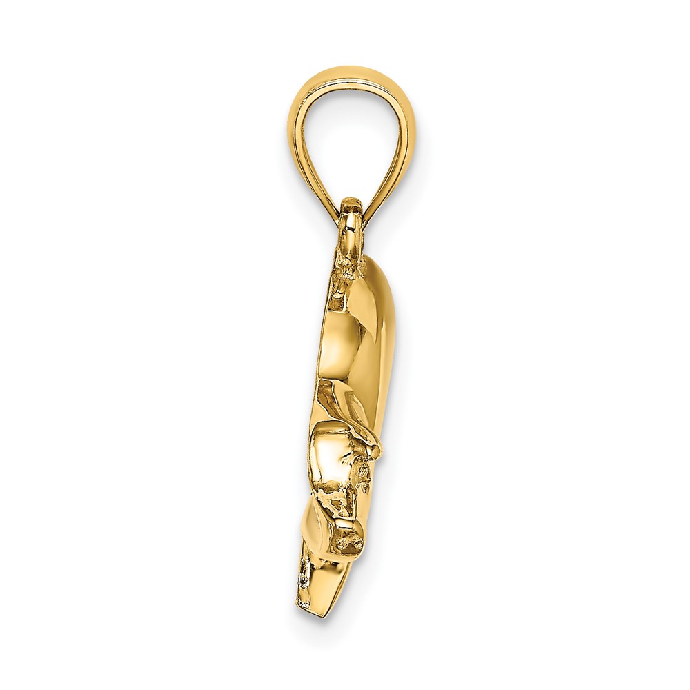 14K Polished Pig Charm (K6535)