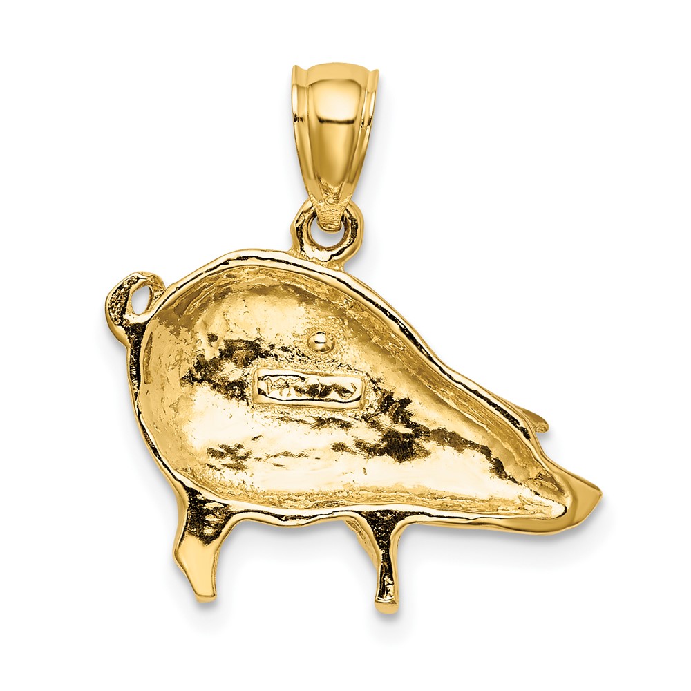 14K Polished Pig Charm (K6535)