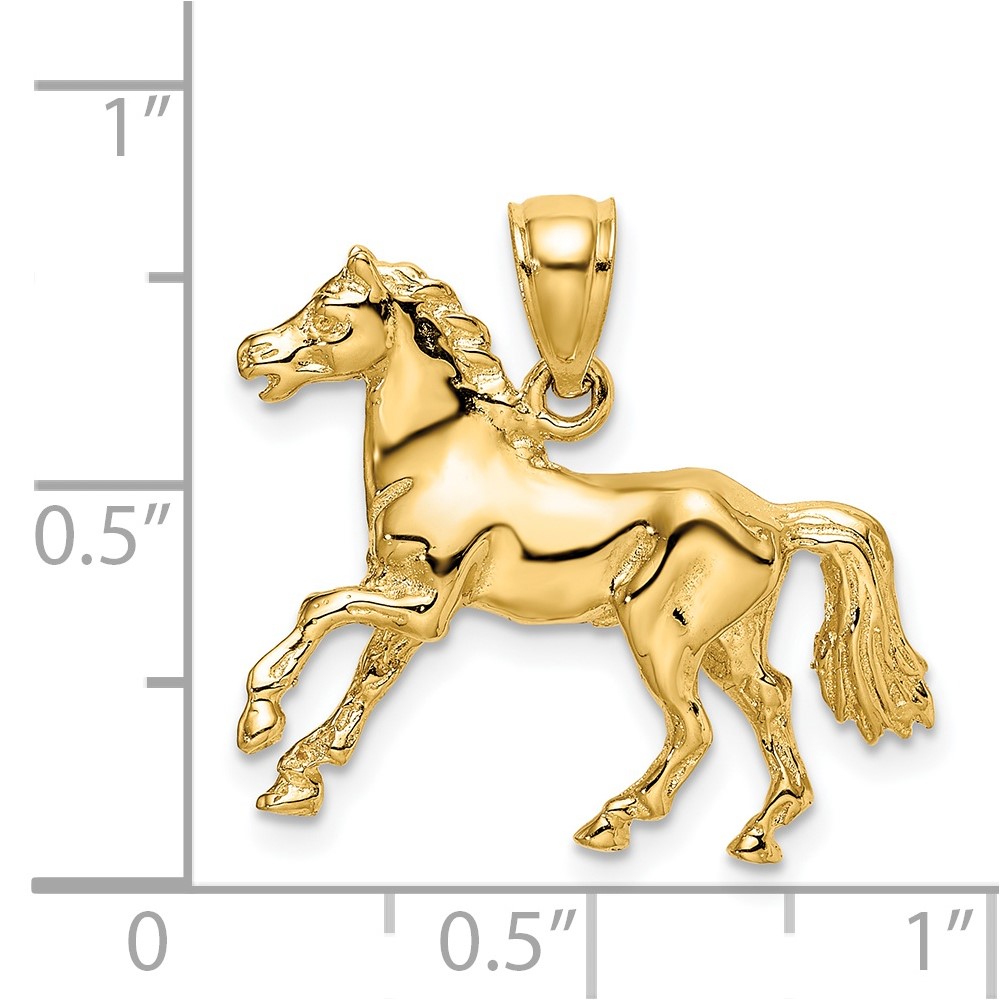 14K 3-D Horse Charm (K6539)
