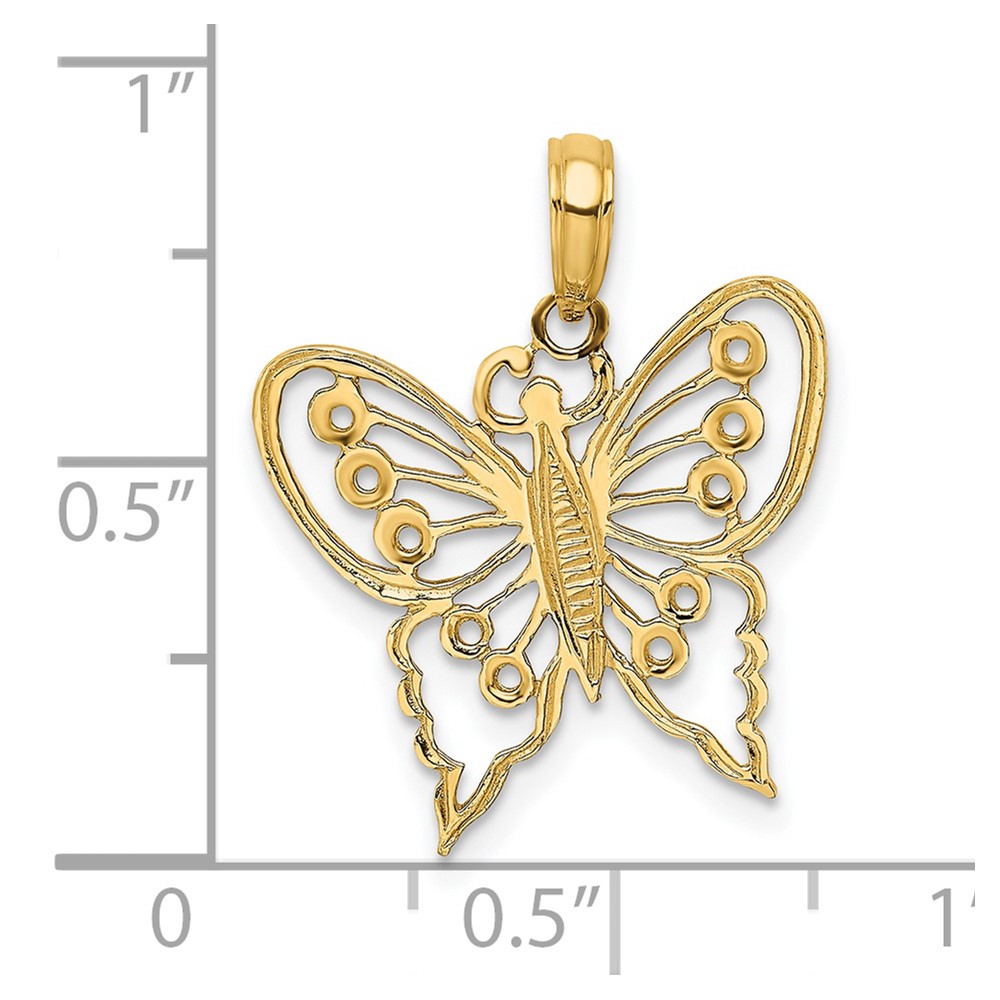 14K Cut-Out Butterfly Charm (K6556)