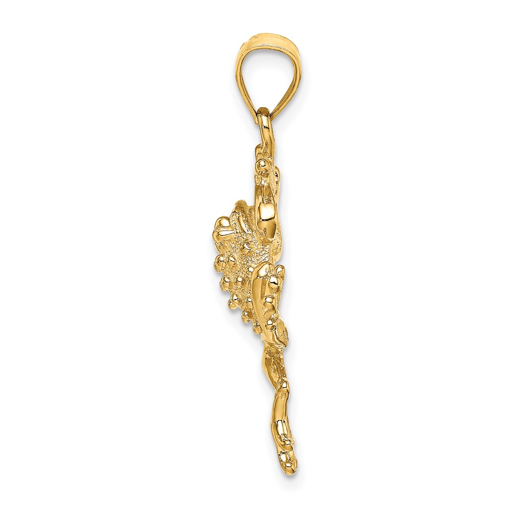14K Frog w/ Textured Back Charm (K6561)