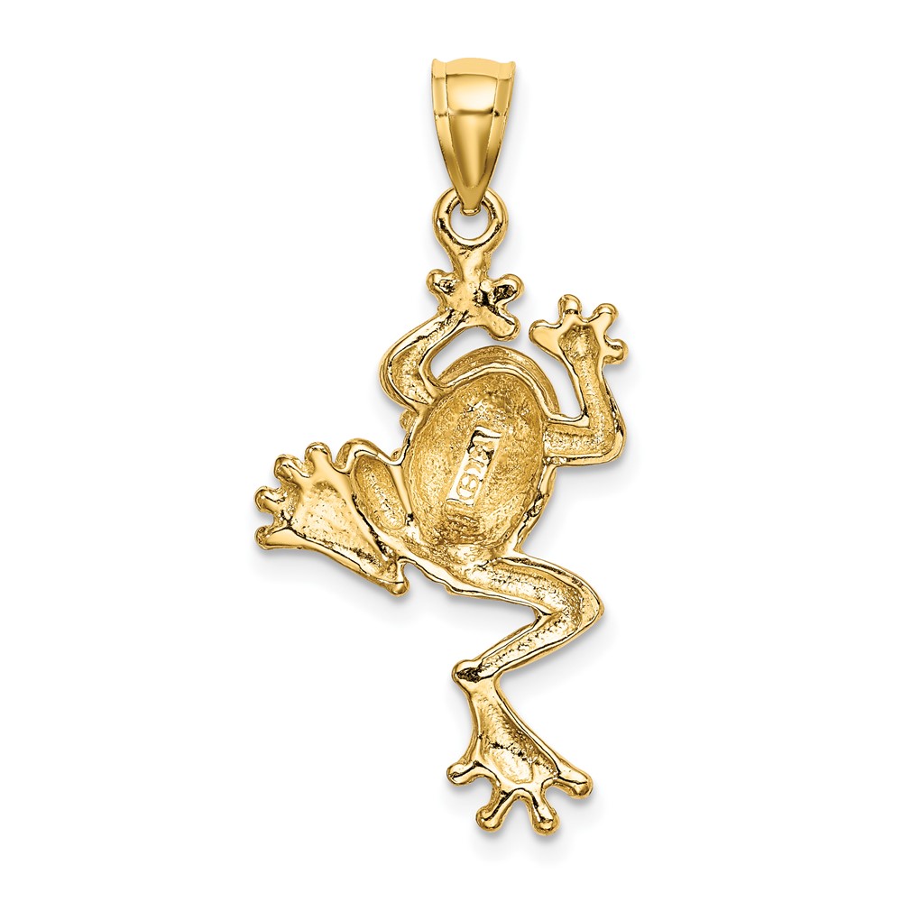 14K Frog w/ Textured Back Charm (K6561)