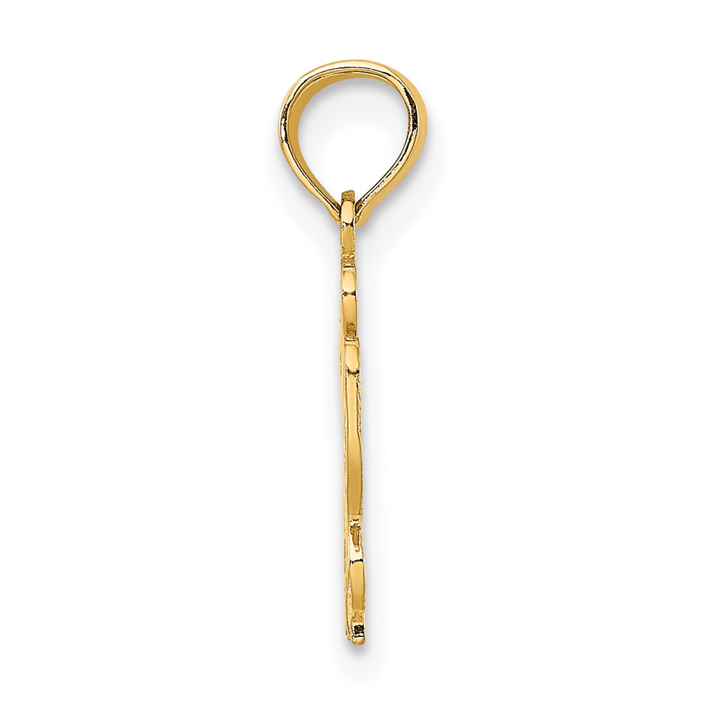 14K I HEART Butterfly Charm (K6574)