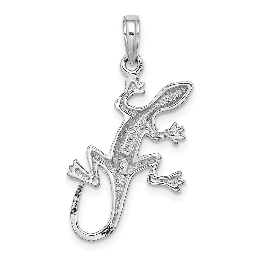 14K White Gold Gecko Pendant | eBay