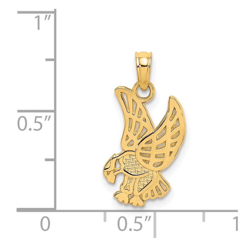 14K Eagle Landing Charm (K6586)