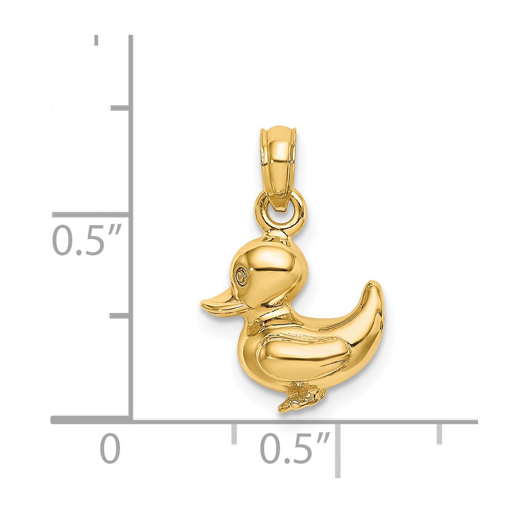 14K 3-D Duckling Charm (K6589)