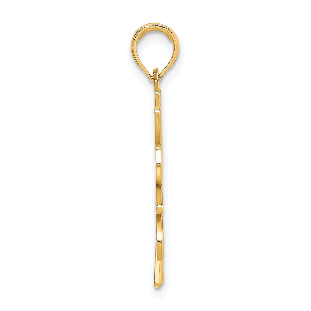 14K Cut-out Smiling Sun Charm (K6618)