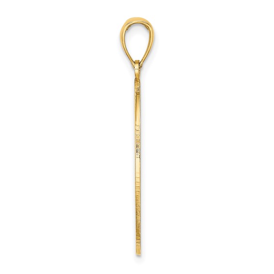 14K Floral Oval with Engravable Center Charm