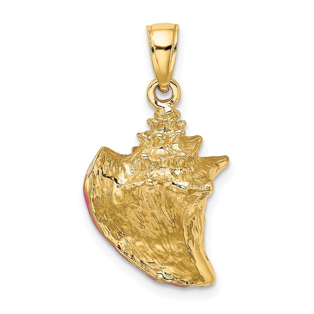 14K 3-D Enamel Conch Shell Charm (K6654)
