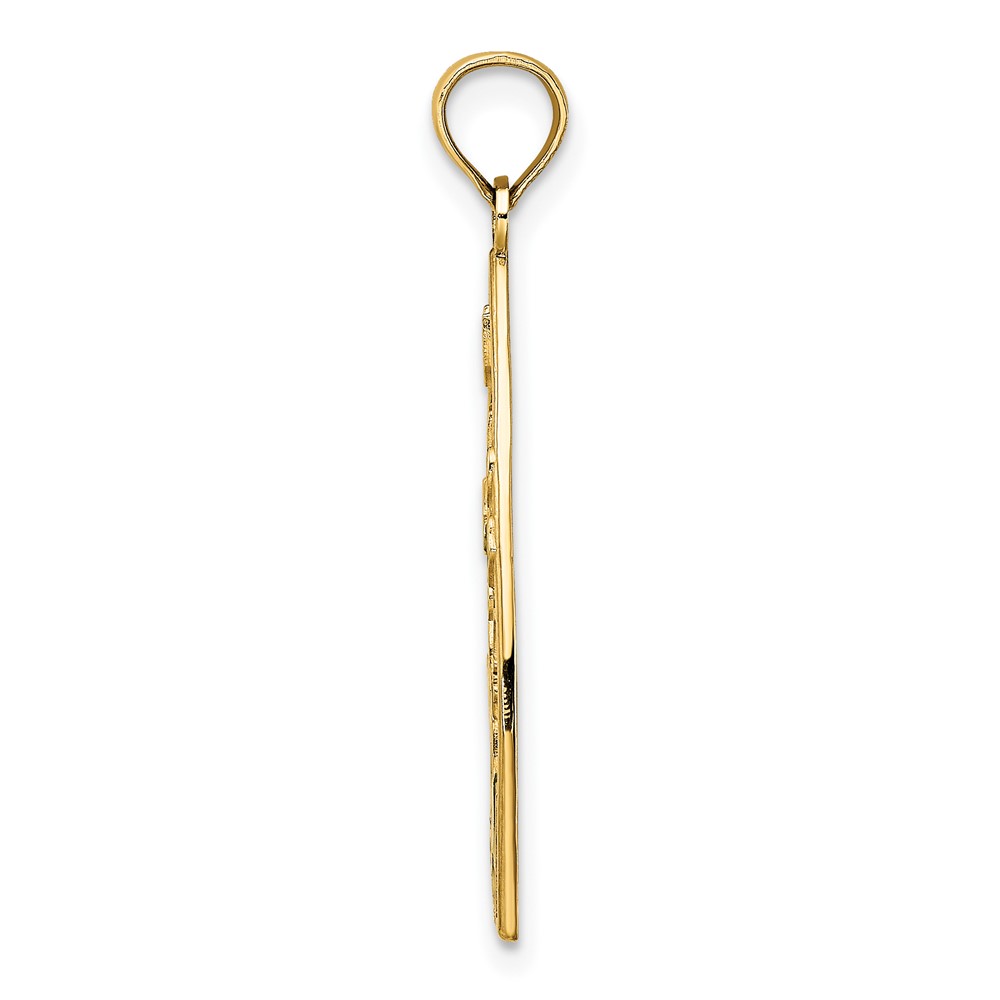 14K Enamel Panda Bear and Bamboo Charm (K6838)