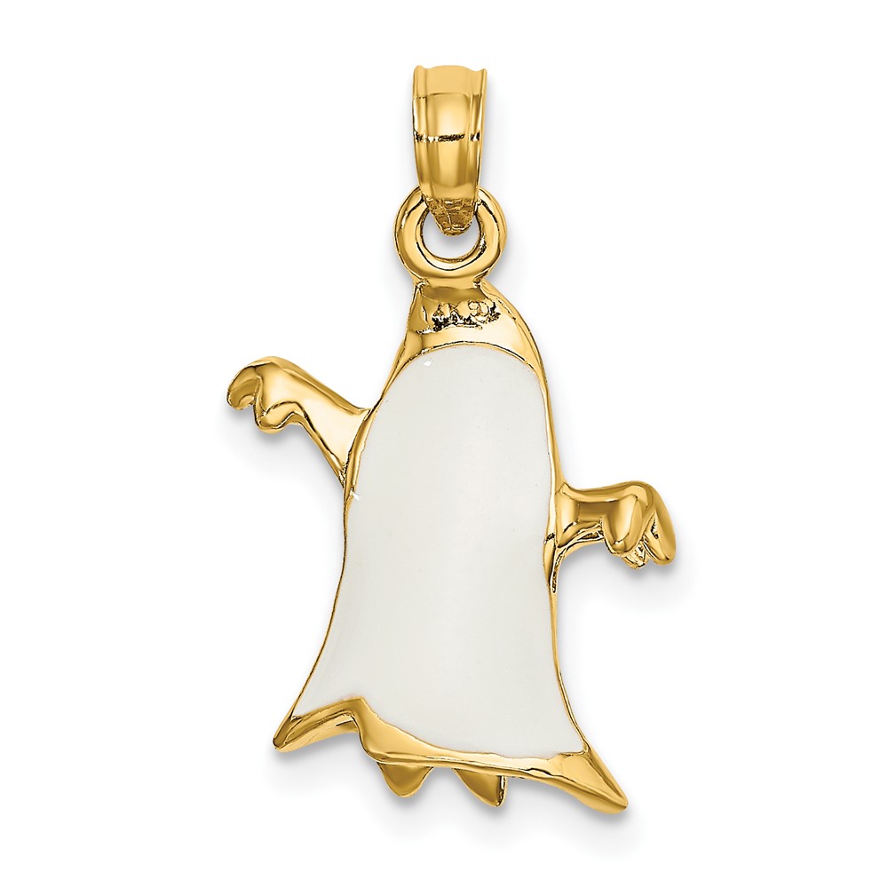 14K 3-D Enameled Ghost Charm (K6885)
