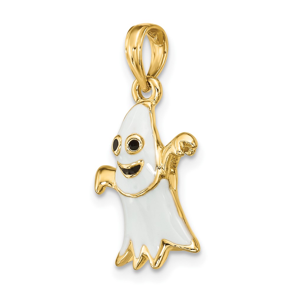 14K 3-D Enameled Ghost Charm (K6885)
