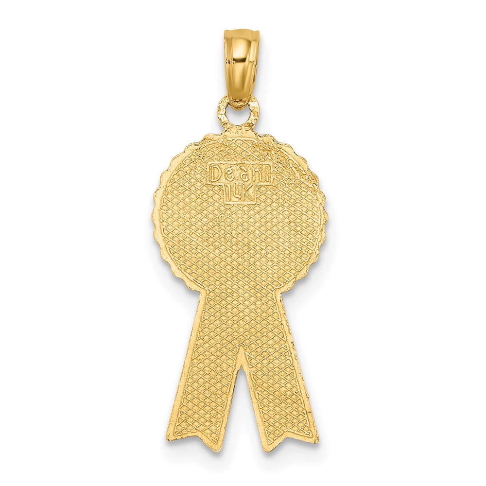 14K Enamel 1st PLACE Ribbon Charm (K6964)