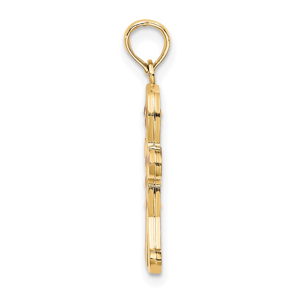 14K 3-D Enameled Gingerbread Man Charm (K6970)