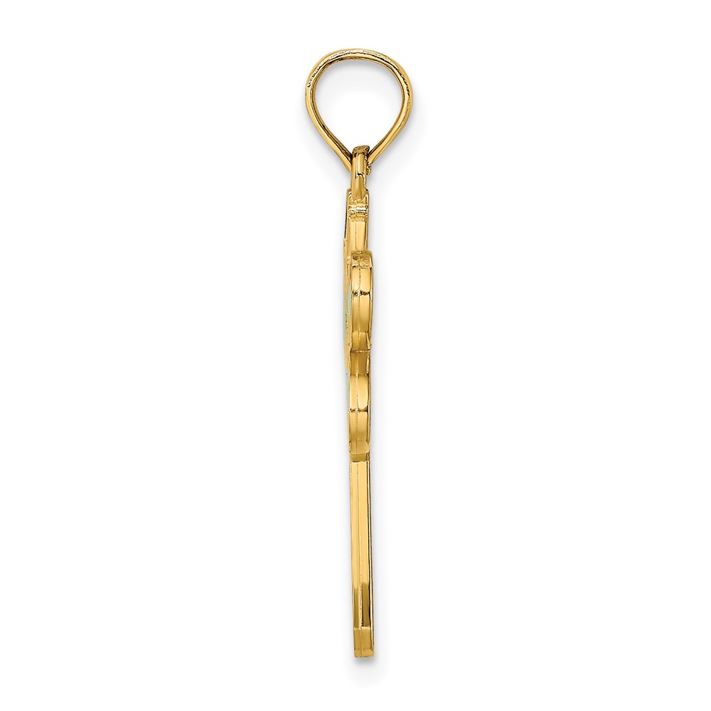 14K Multi Color Enamel Dragonfly Charm (K6985)