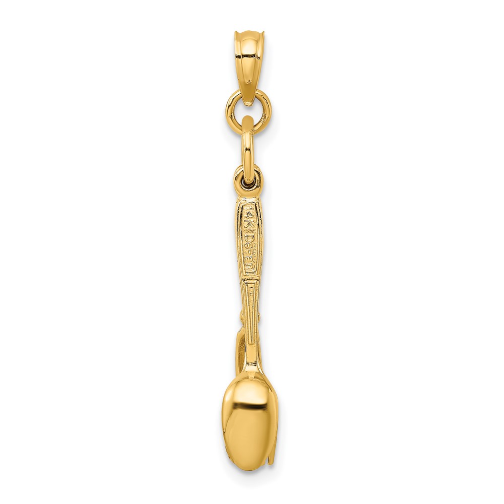 14K 3-D Enamel Knife, Fork, Spoon Moveable Charm (K7020)