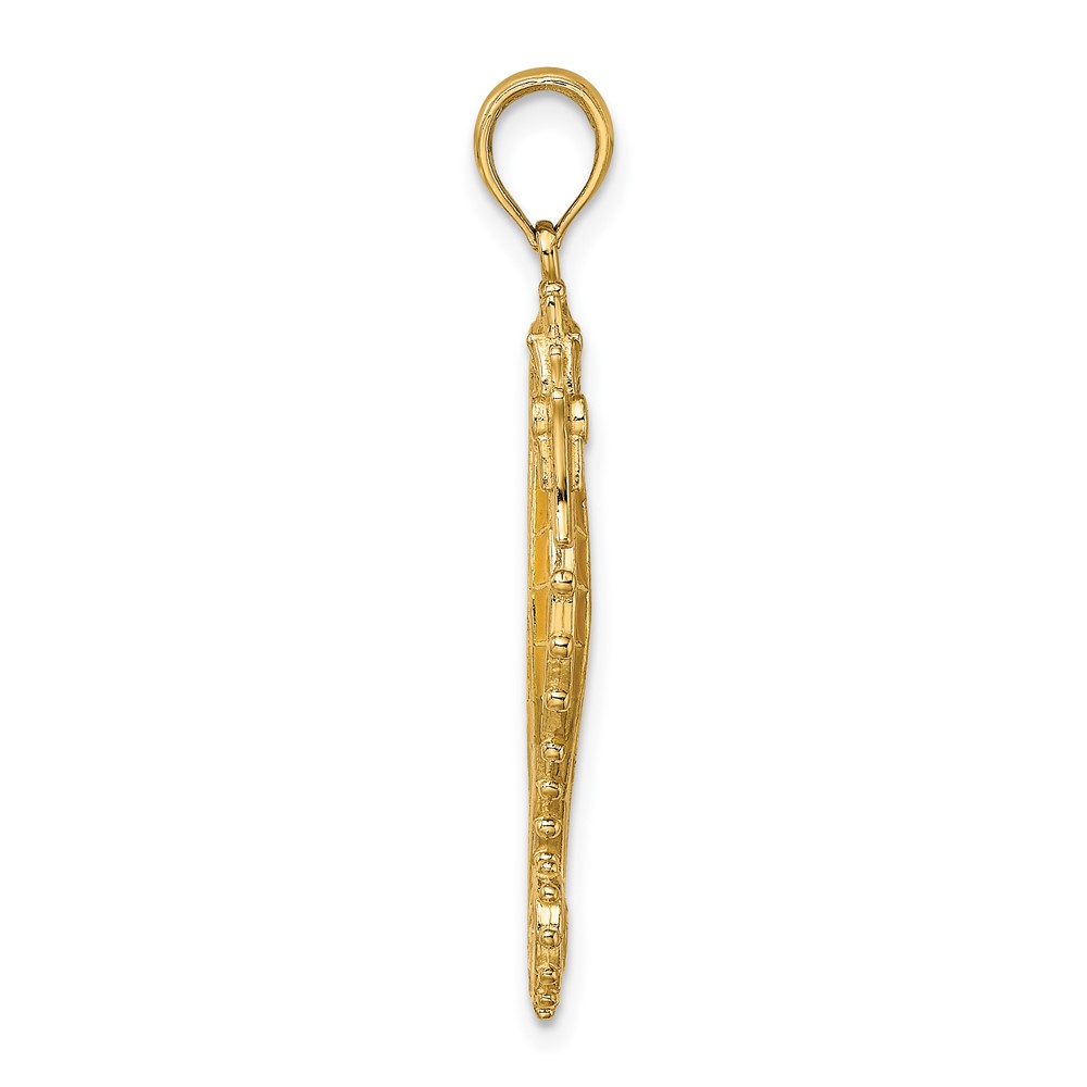 14K 3-D Enamel Seahorse Charm (K7045)