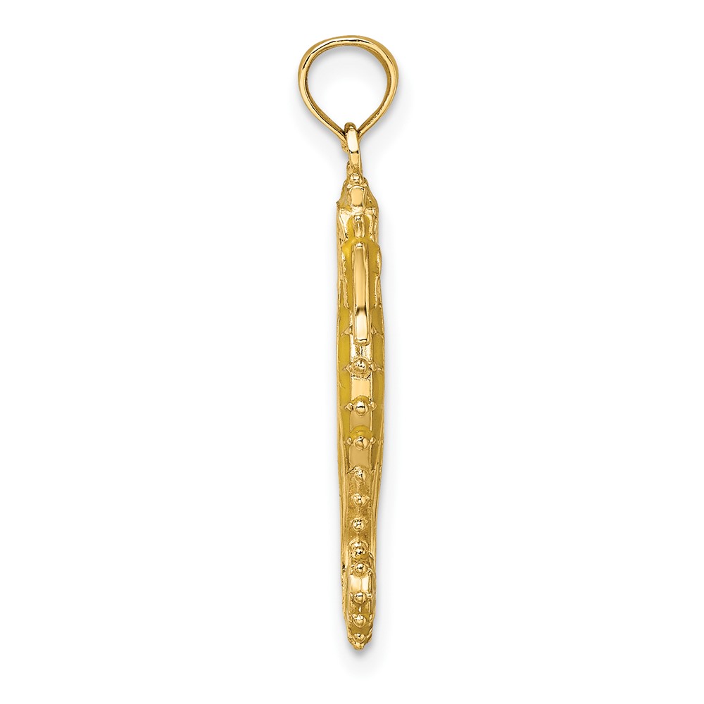 14K 3-D Enamel Seahorse Charm (K7047)