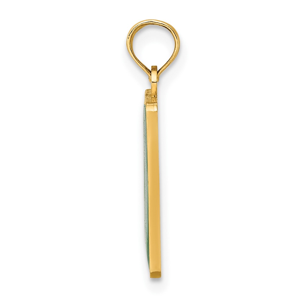 14K EXIT 0 / CAPE MAY with Green Enamel Charm (K7059)
