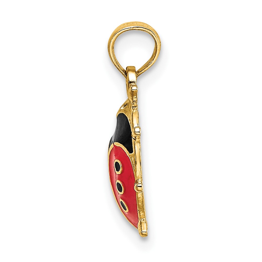 14K Enameled Ladybug Charm (K7068)