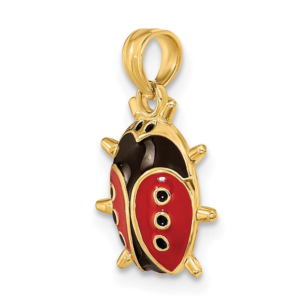 14K Enameled Ladybug Charm (K7068)