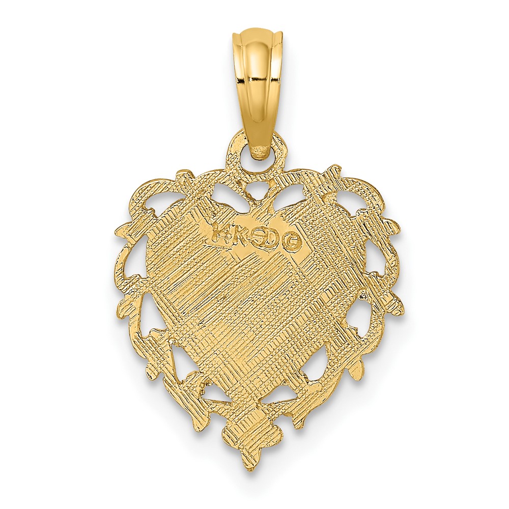 14K Love In Heart Charm (K7098)