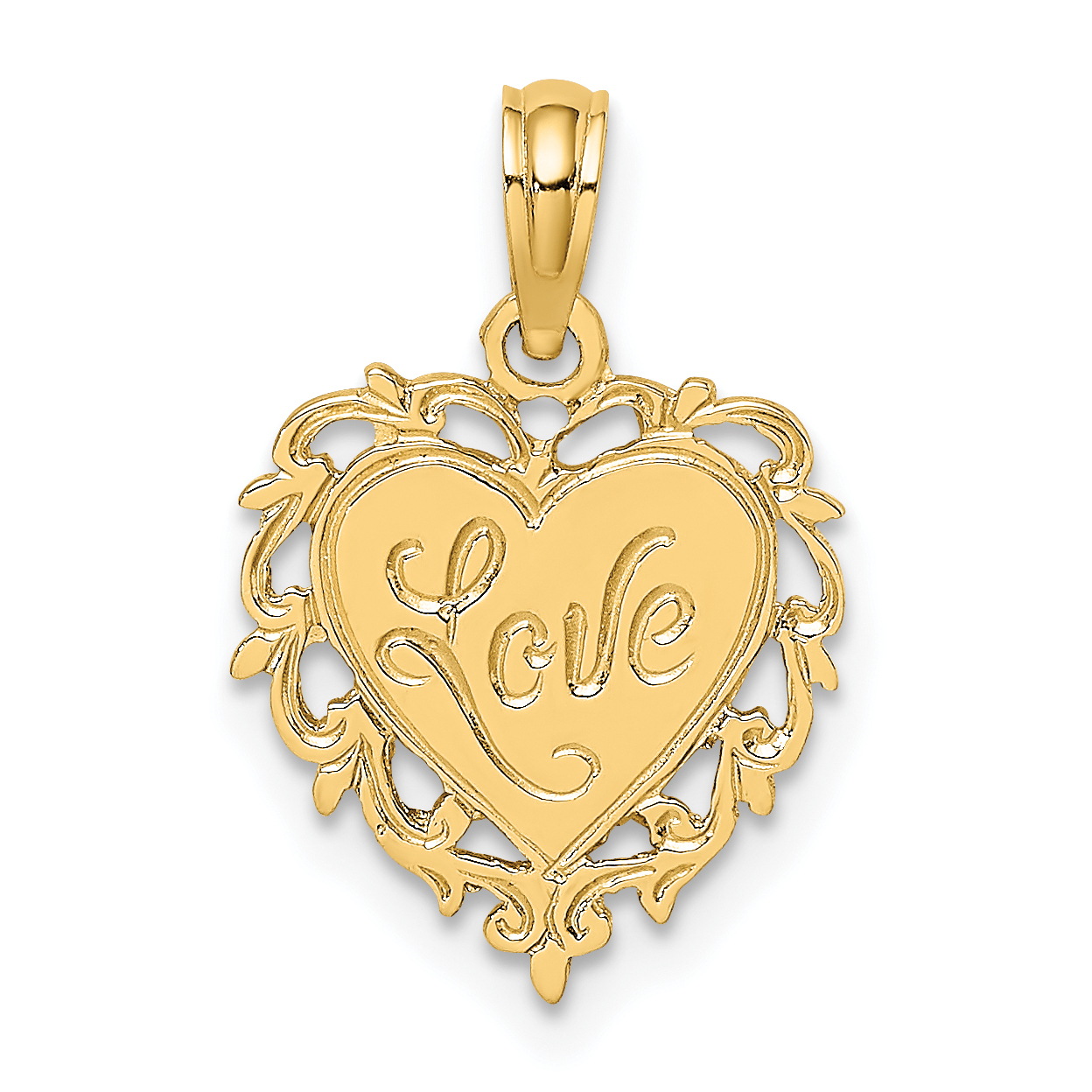 14K Love In Heart Charm (K7098)