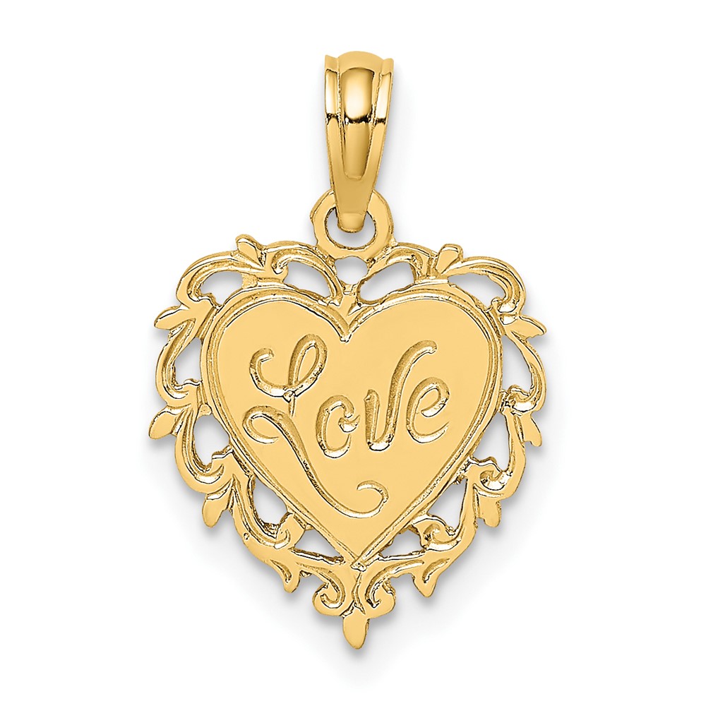 14K Love In Heart Charm (K7098)