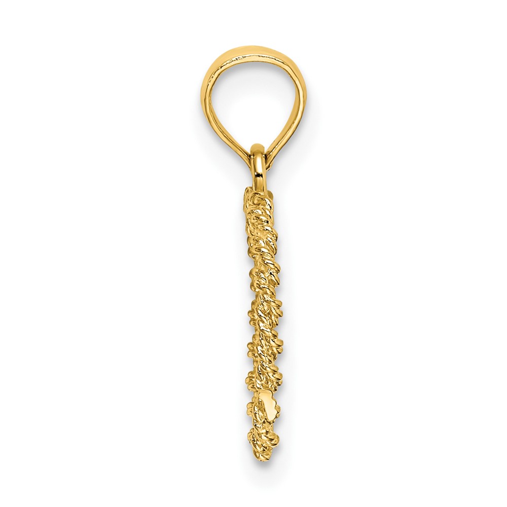 14k 3D Rope Heart Pendant (K7125)