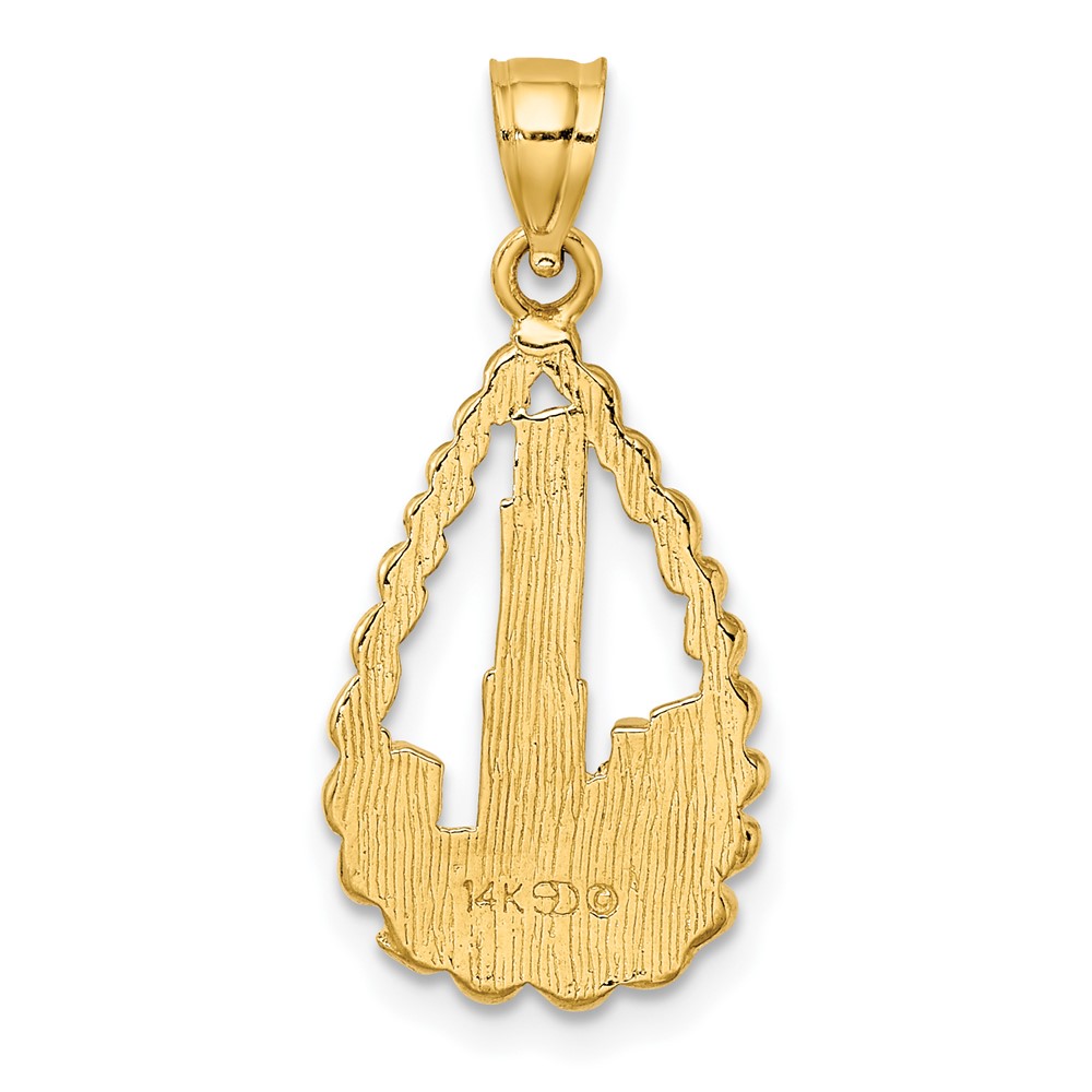 14K Chicago Skyline/Willis Tower Teardrop Charm | J.C.’s Jewelry