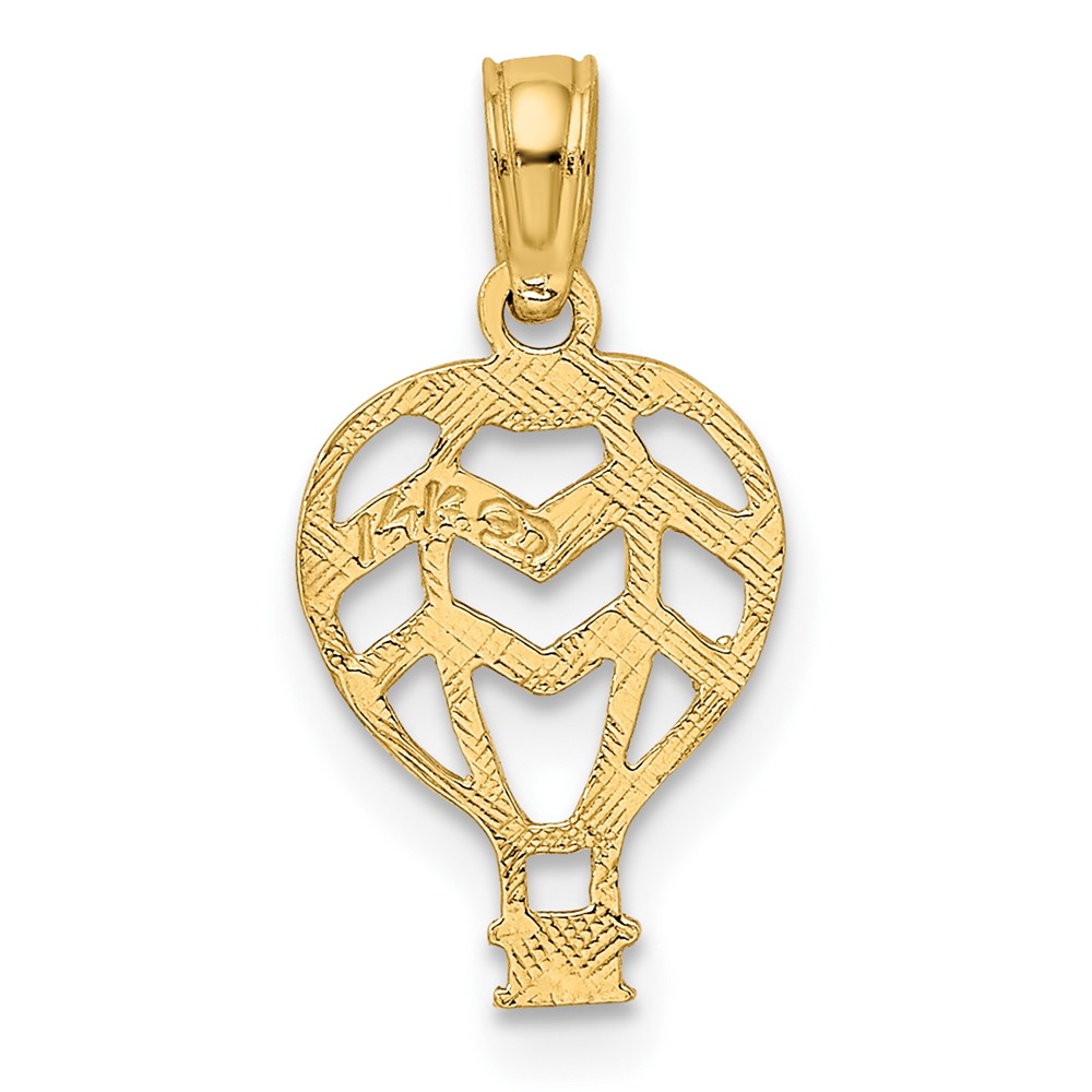 14K Cut-Out Flat Hot Air Balloon Charm (K7148)