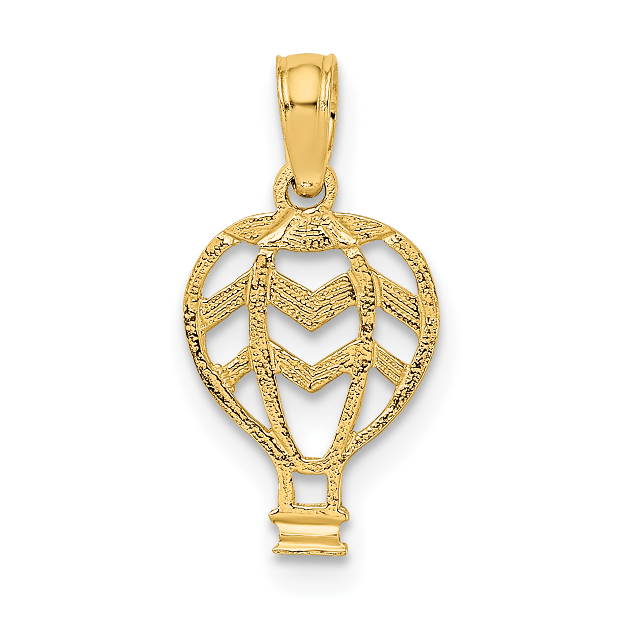 14K Cut-Out Flat Hot Air Balloon Charm (K7148)