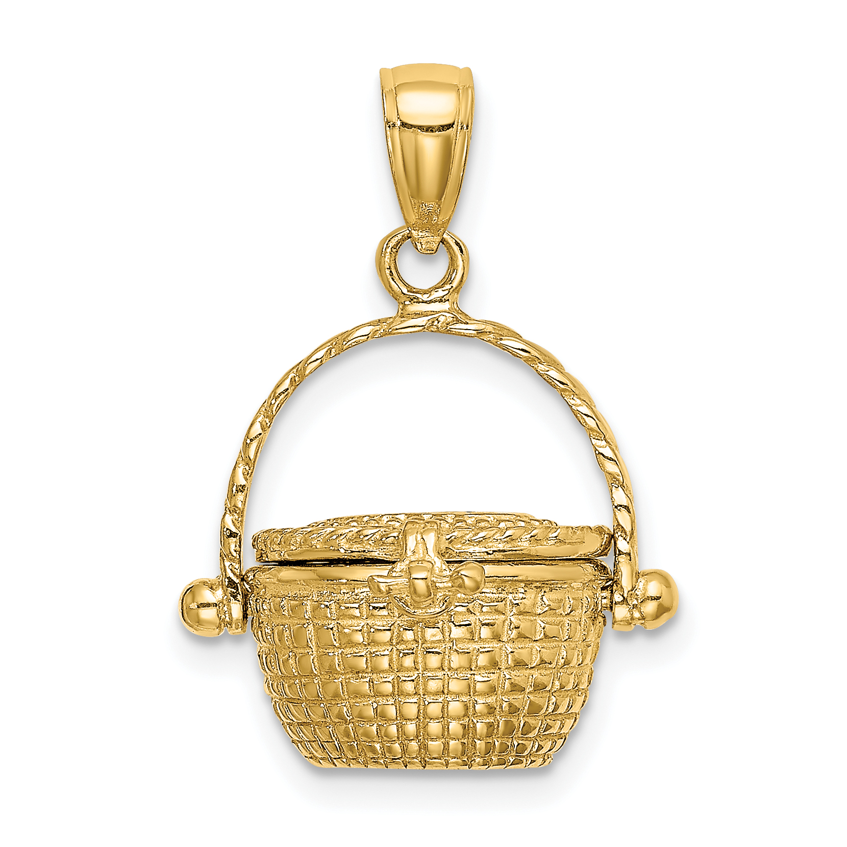 14K 3-D Moveable Nantucket Basket Charm (K7151)