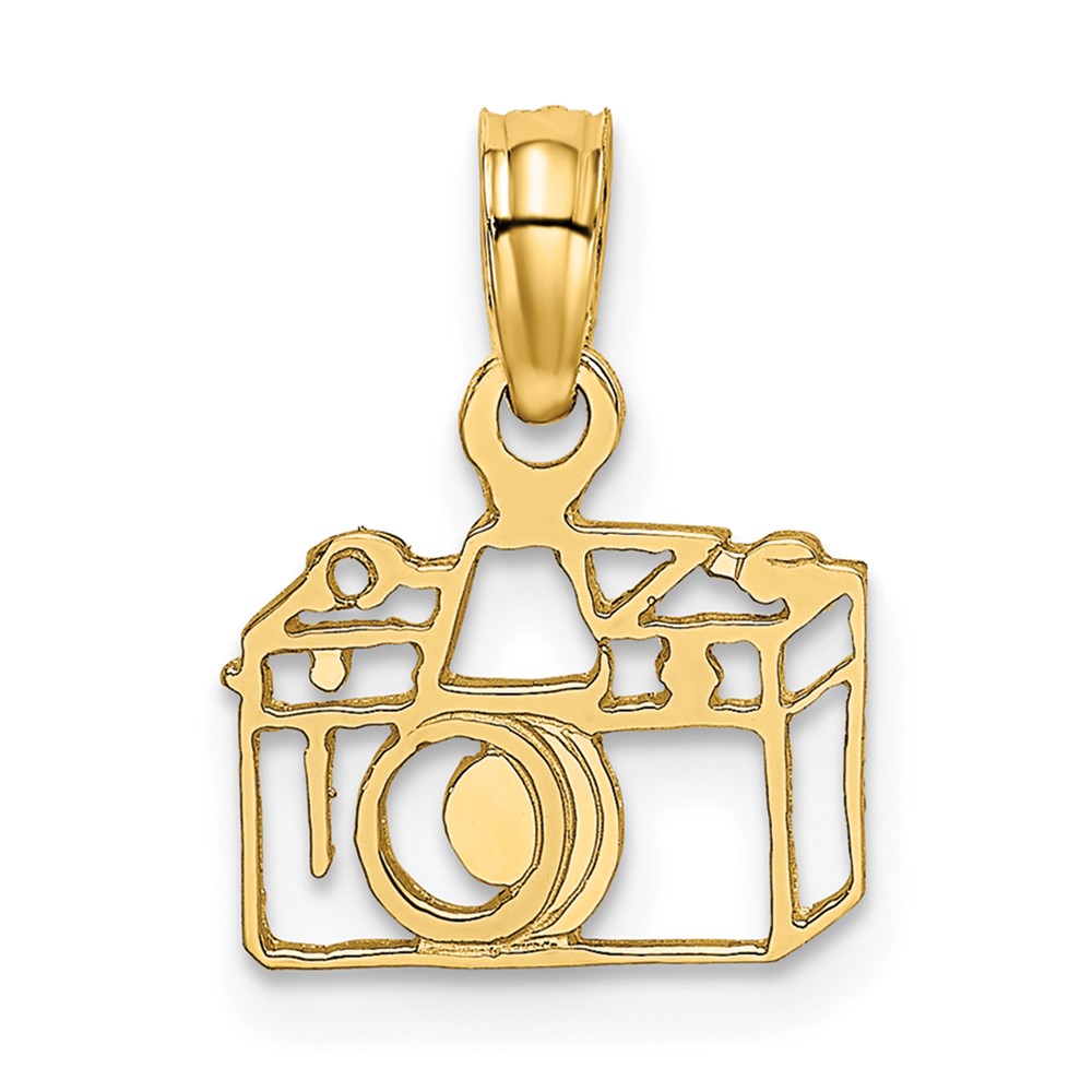 14K Flat Cut-Out Camera Charm (K7155)
