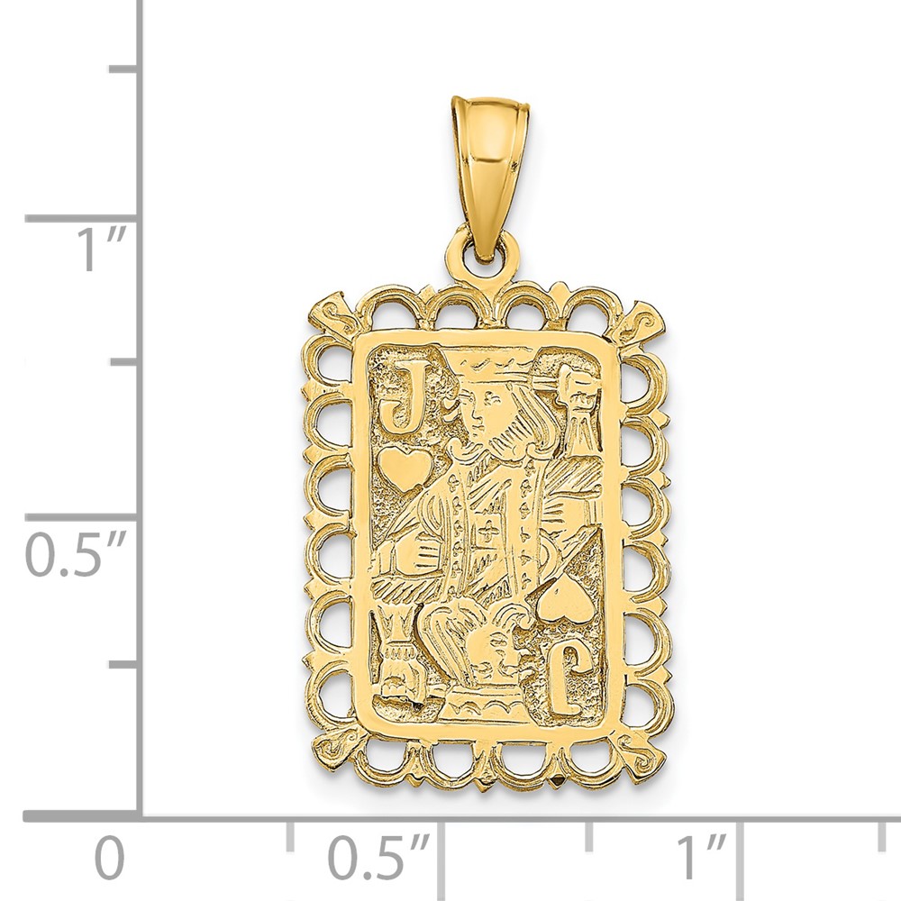 14K Jack of Hearts Pendant (K7162)