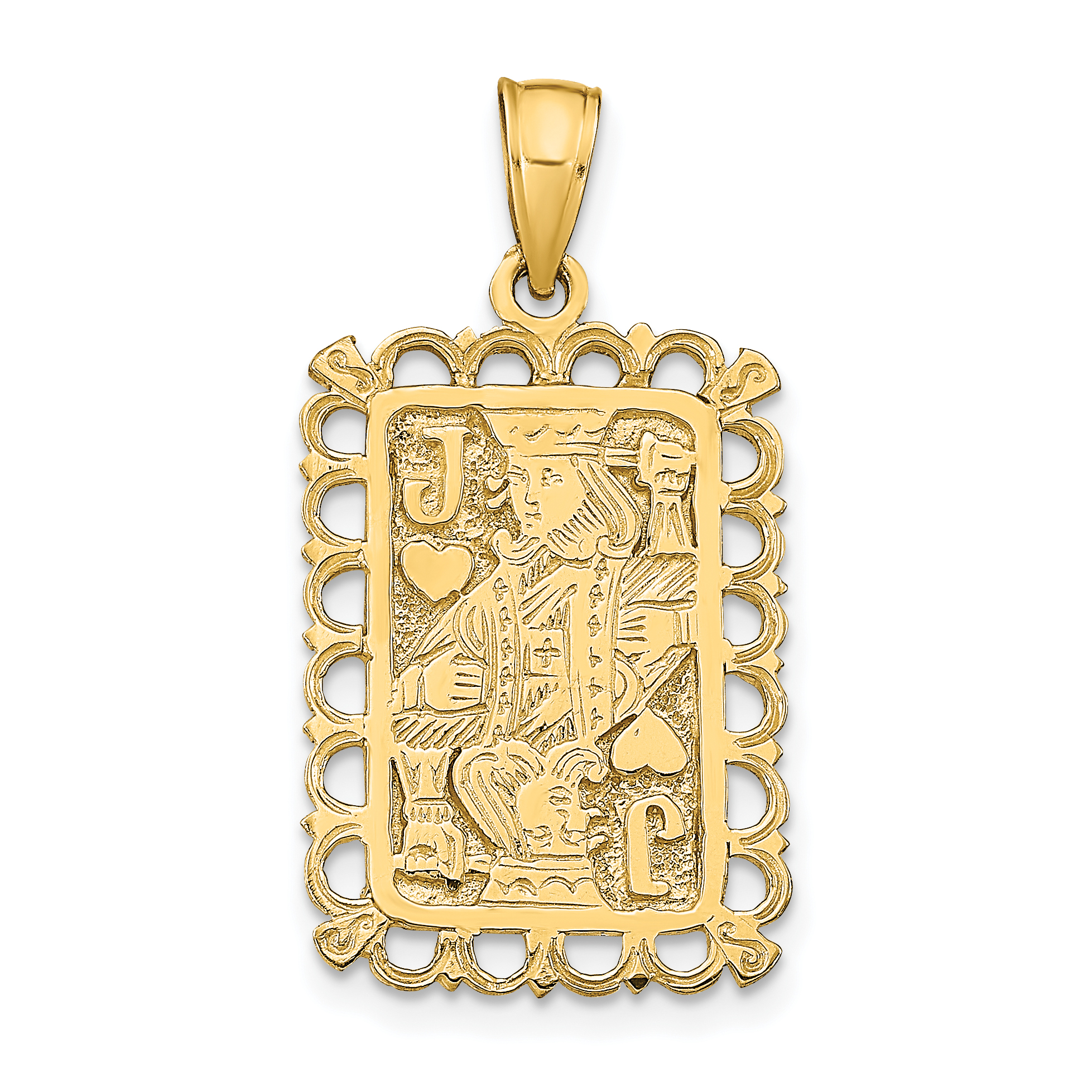 14K Jack of Hearts Pendant (K7162)