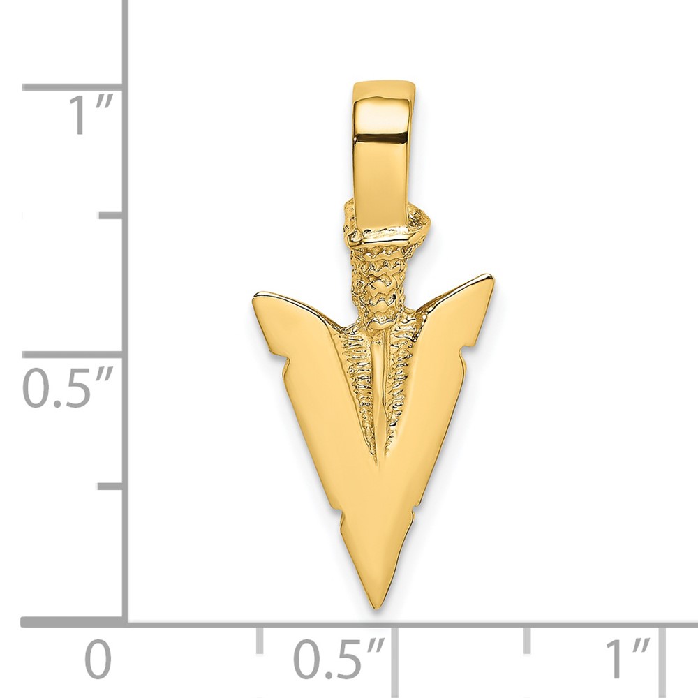 14K 3-D Arrowhead Charm (K7165)