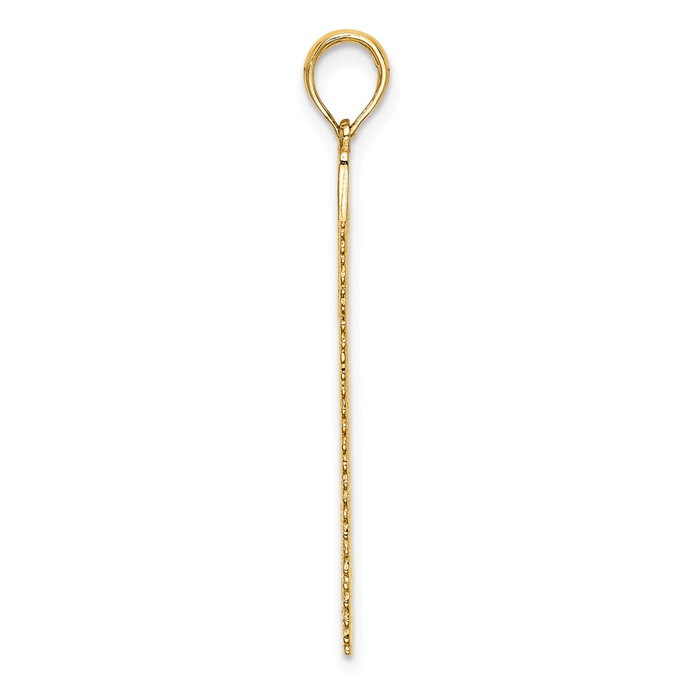 14K 3-D Flat Hand Saw Charm (K7169)
