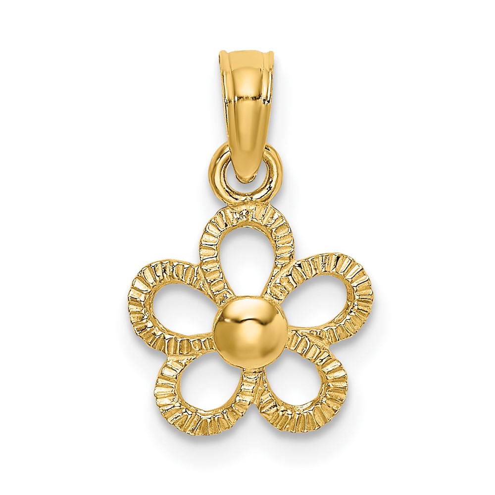 14k Mini Daisy Flower Charm (K7179)