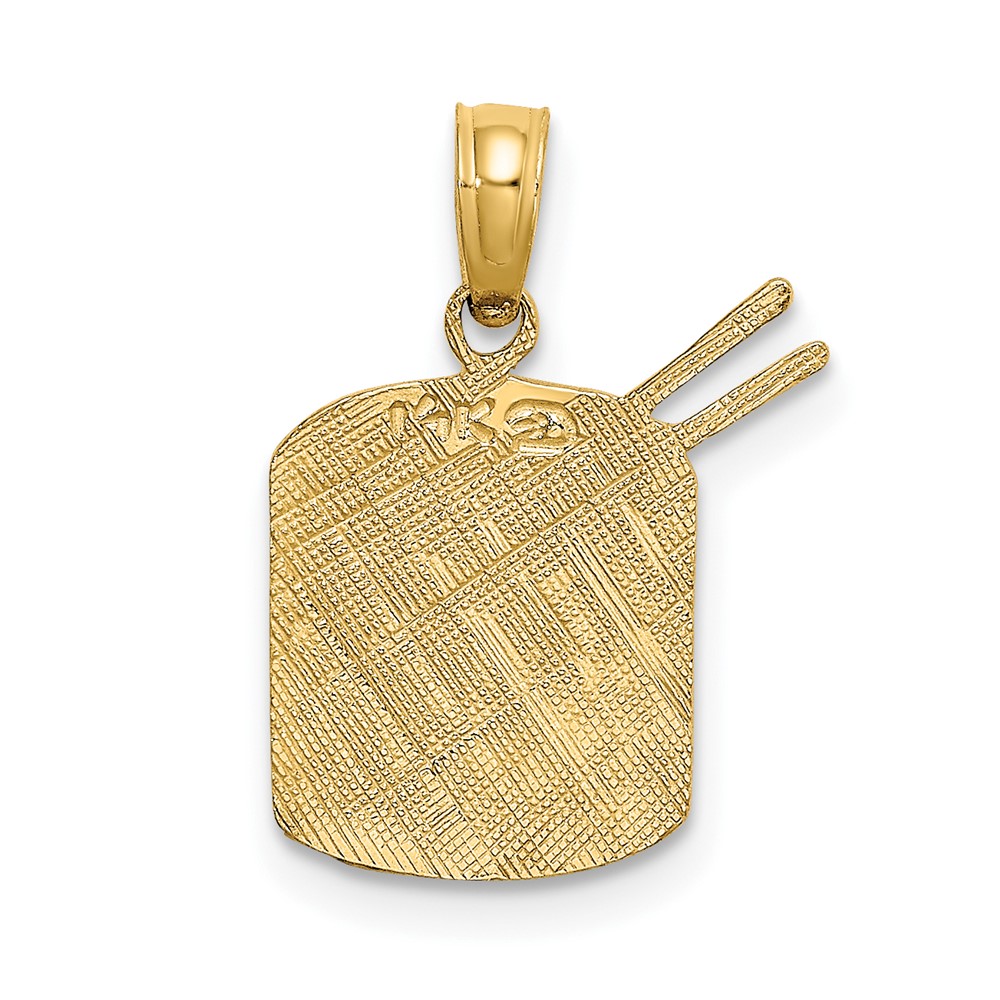 14K Polished Drum and Sticks Charm (K7186)