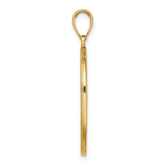 14K Tree of Life Twisted Tree in Oval Frame Pendant