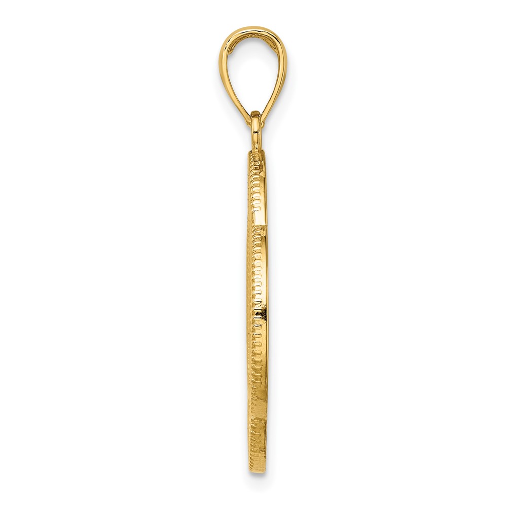 14K Large Celtic Eternity Knot Circle Charm (K7201)