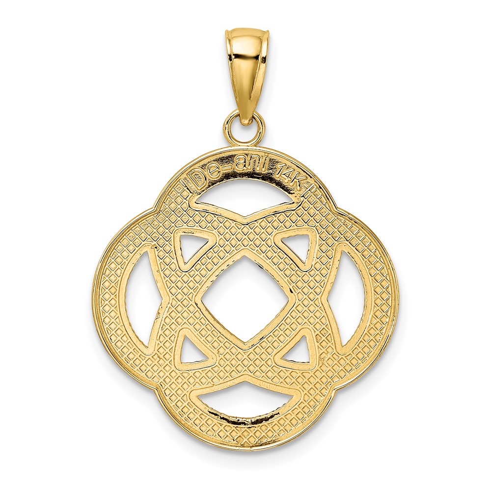 14K Large Celtic Eternity Knot Circle Charm (K7201)